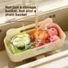 Kitchen Storage Rack, Home Bathroom Wall-mounted Condiment Without Drilling, Multi-purpose Washbasin Countertop, Draining and Storage Rack