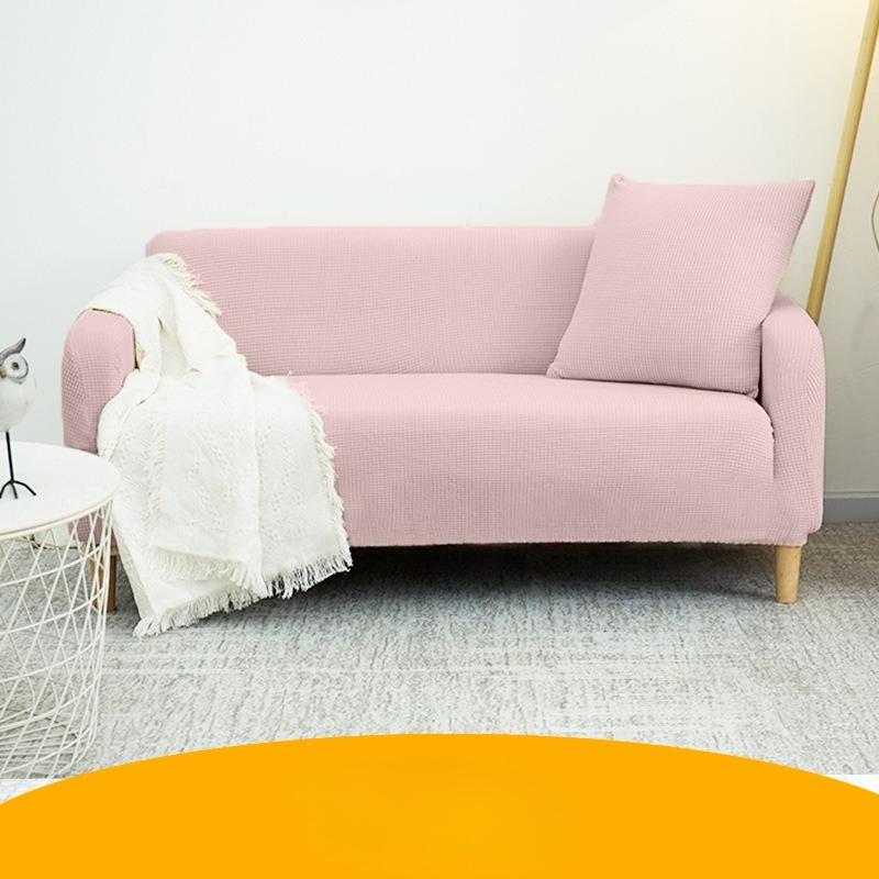 

1/2/3/4 Seats Thickened Sofa Cover Elasticity Soft and Slip-resistant Full Cover Sofa Cushion Case 1seater(90-140cm) светло-розовый