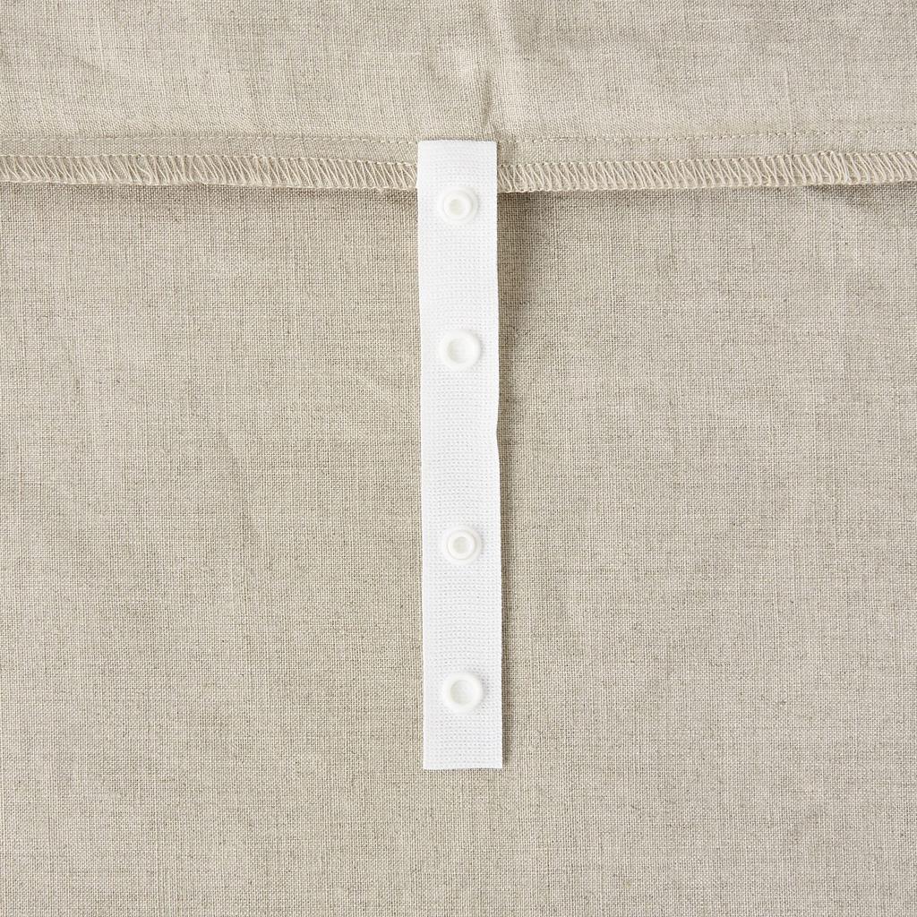 MUJI Pościel Lniana Płócienna Poszwa na Kołdrę 150 x 210 84744532, Pojedyncza, cm, Kremowy Biały,