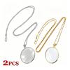 5X Magnifying Glass Necklace Magnifier Pendant Optical Lens Magnifier with 45cm Chain Necklace Neckglasses Monocle Magnifier