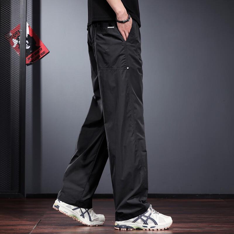 Jielunuo Men's Quick-Dry Straight-Leg Outdoor Casual Pants