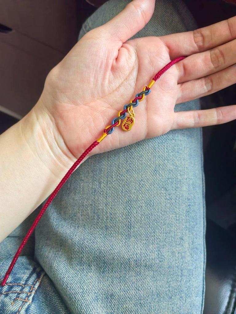 Dragon Boat Festival Lucky Five-Color Beaded Bracelet, Handmade Red Rope for Students
