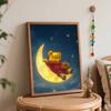 Disney Winnie the Pooh Honey Moon Oil Painting Handmade Painting Kit Diy Home Room Decoration Gift