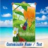 Beach Towel Custom Name Text, Quick Dry Large Towel For Beach HomePikmin