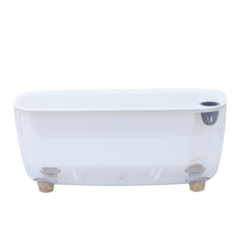 

Пластиковый полупрозрачный ленивый самополивающийся горшок для посадки из смолы 1pc