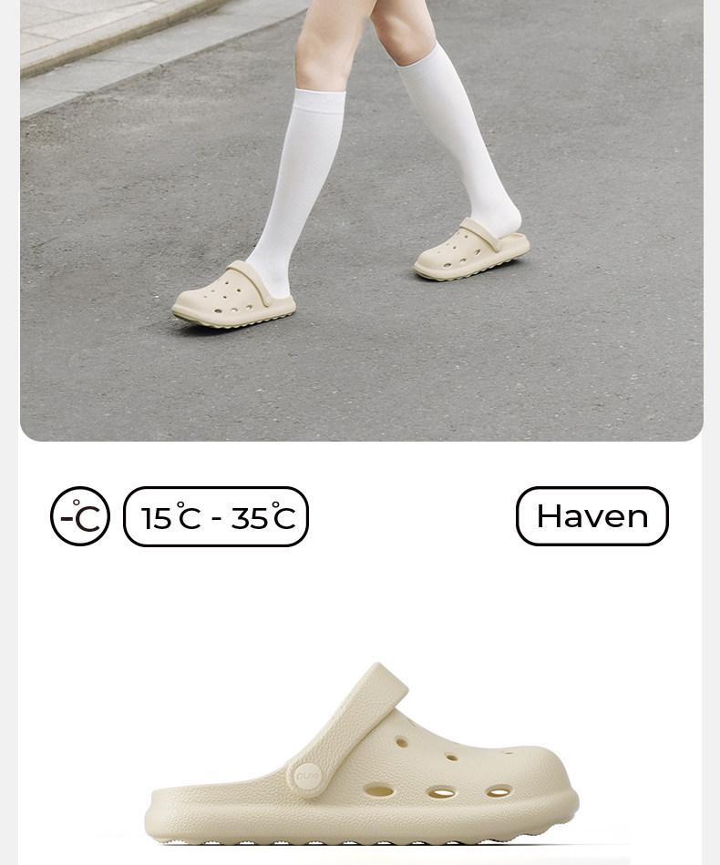 Puxi Xiaokui Yangdong Women's High-Style Summer Closed-Toe Non-slip Beach Clogs and Men's Flat Sandals.