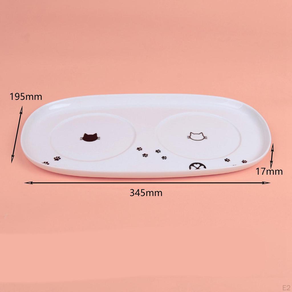 Raised Pet Feeder Tray Water Dispenser Plate Feeding Kitten Supplies Cat Food Bowl for Dog