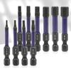Magnetic Hex Head WrenchDrill Bit Set 1/4 Bit Set H 1.5-H 8 Inner Hexagonals Shank Screwdriver Head Hand Repair Tool