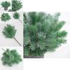 Christmas Floral Fake Pine Needle With Semi Handmade Plastic Material For Gift And Room Decor