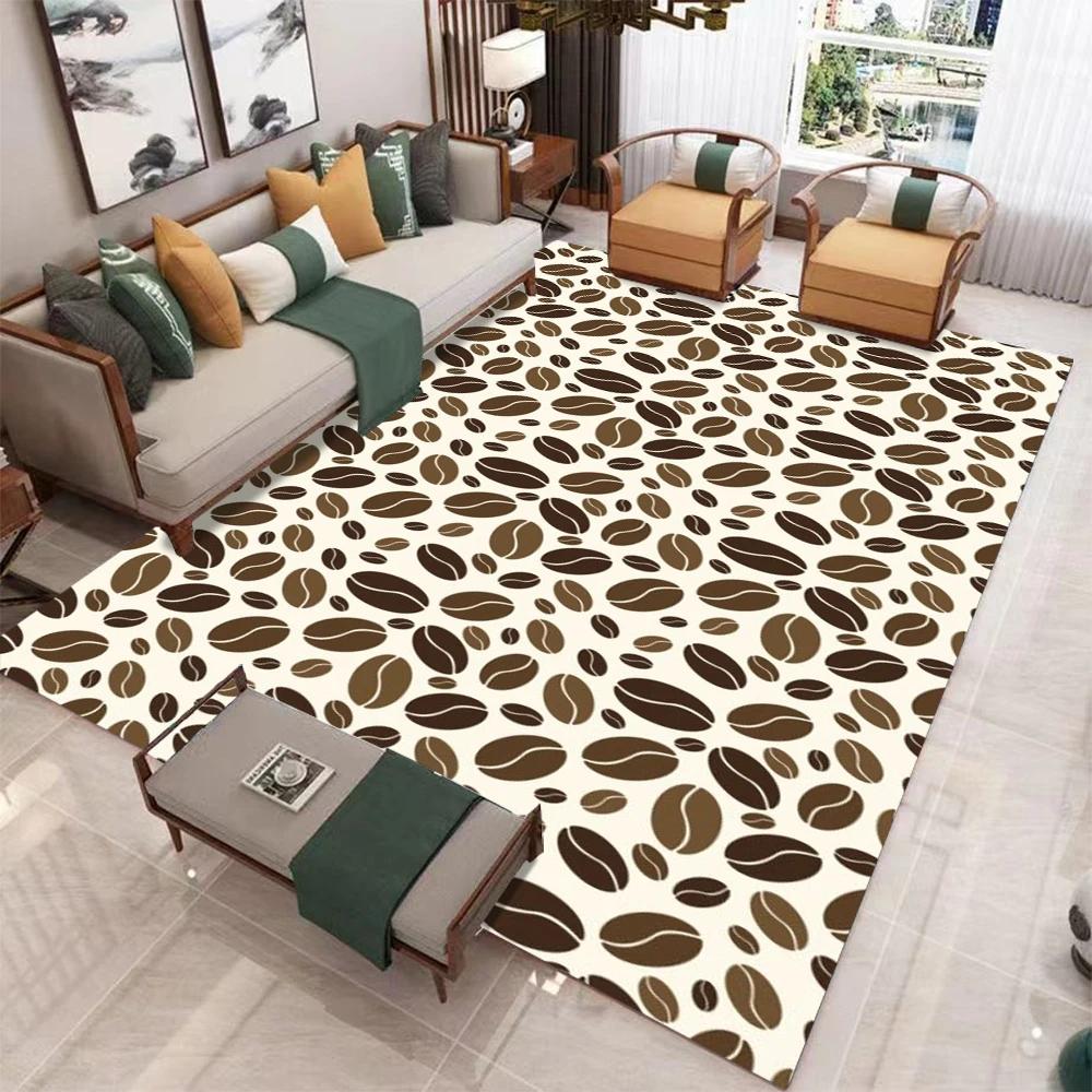 Do You Like Coffee? Carpet Living Room Decoration Carpet Suitable for Coffee Tables Floor Mats Bedrooms Balconies Soft Cushions
