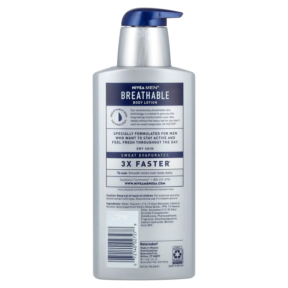 Nivea Men's Breathable Body Lotion, 400ml (13.5 fl oz)