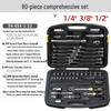 Stanley 80-Piece Mechanical & Auto Repair Tool Set