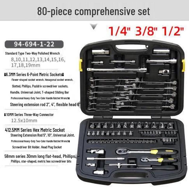 Stanley 80-Piece Industrial Grade General Tool Set