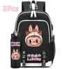2Pcs/set Anime Cute Printed Backpack with Water Bottle Student Boy Girl Schoolbag Large Capacity Waterproof Bookbag Kid Gift