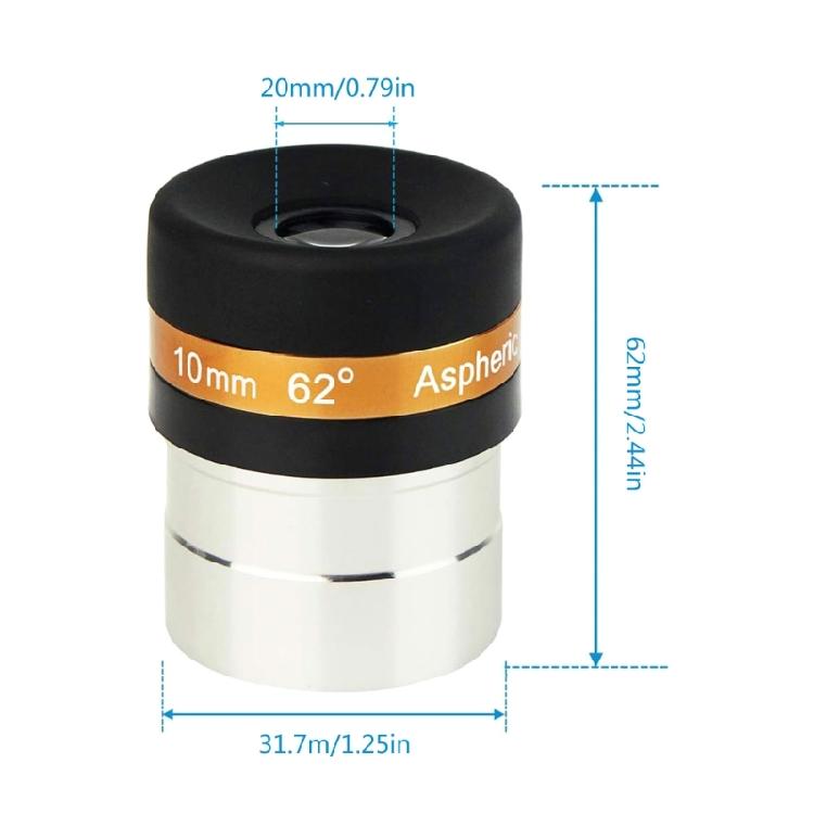 1,25" Teleskop-Okular 4mm/10mm/23mm Linse Astronomisches Teleskopzubehör