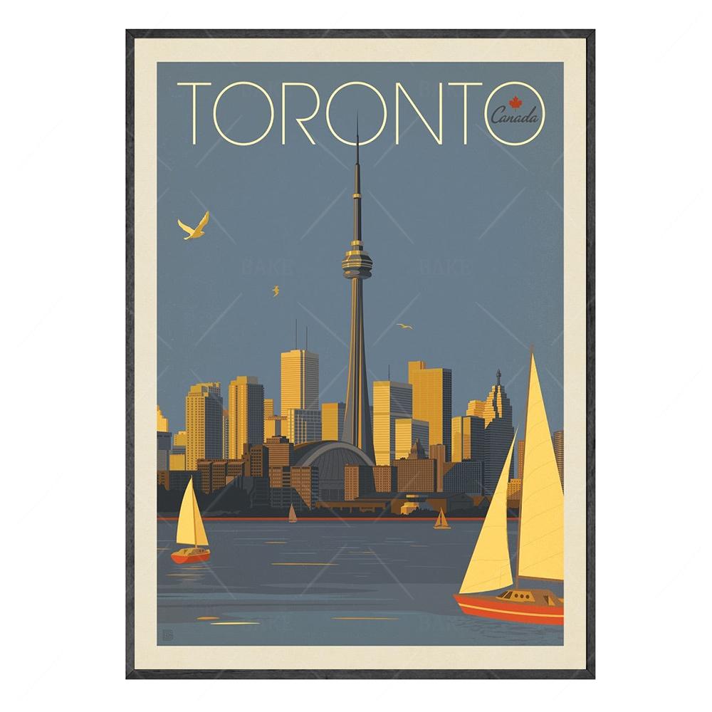 World City Landmark Painting Art Posters Florence Shang Hai Manhattan New York Paris Arc de Triomphe Home Eecor for Living Room
