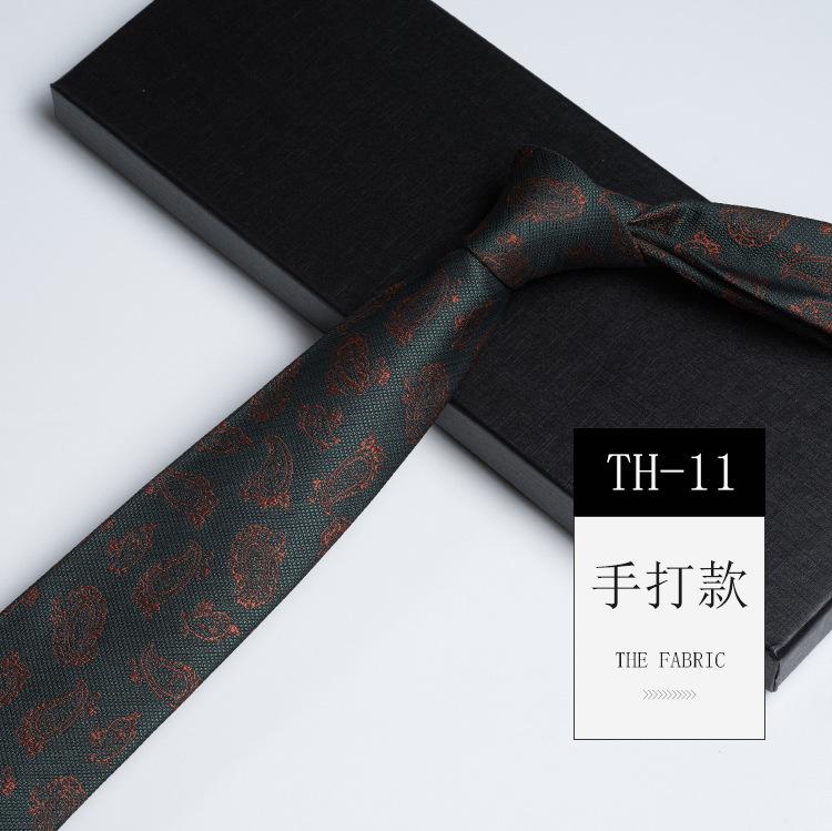 Pattern Tie Men'S, High-End Conference And Banquet Photography Personality Green Stripe Business Long Hand Tie