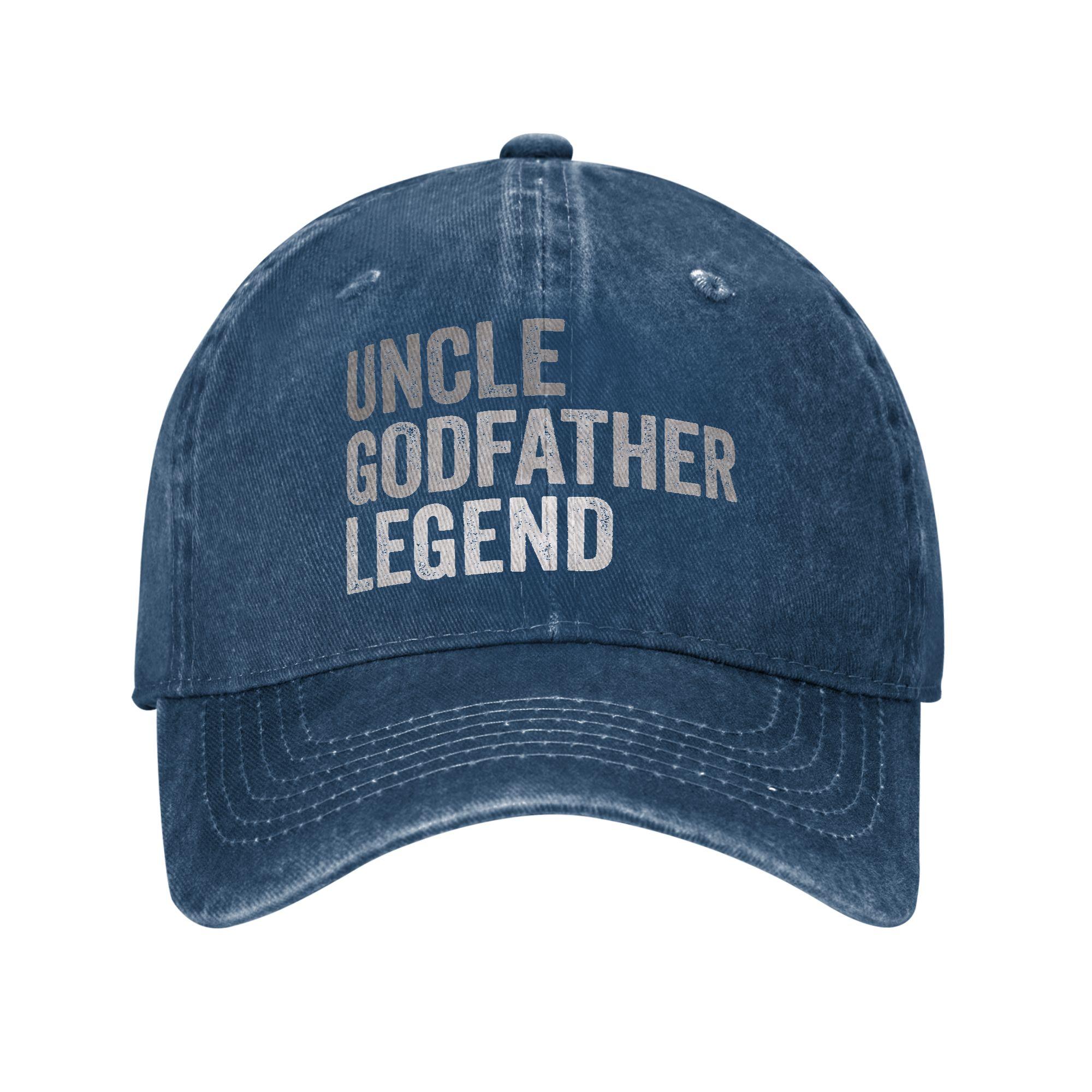 

Uncle Godfather Legend Casual Baseball Cap For Unisex-Teens Summer Hiking Fishing Hats Street Style Sunscreen Snapback Cap One Size темно-синий