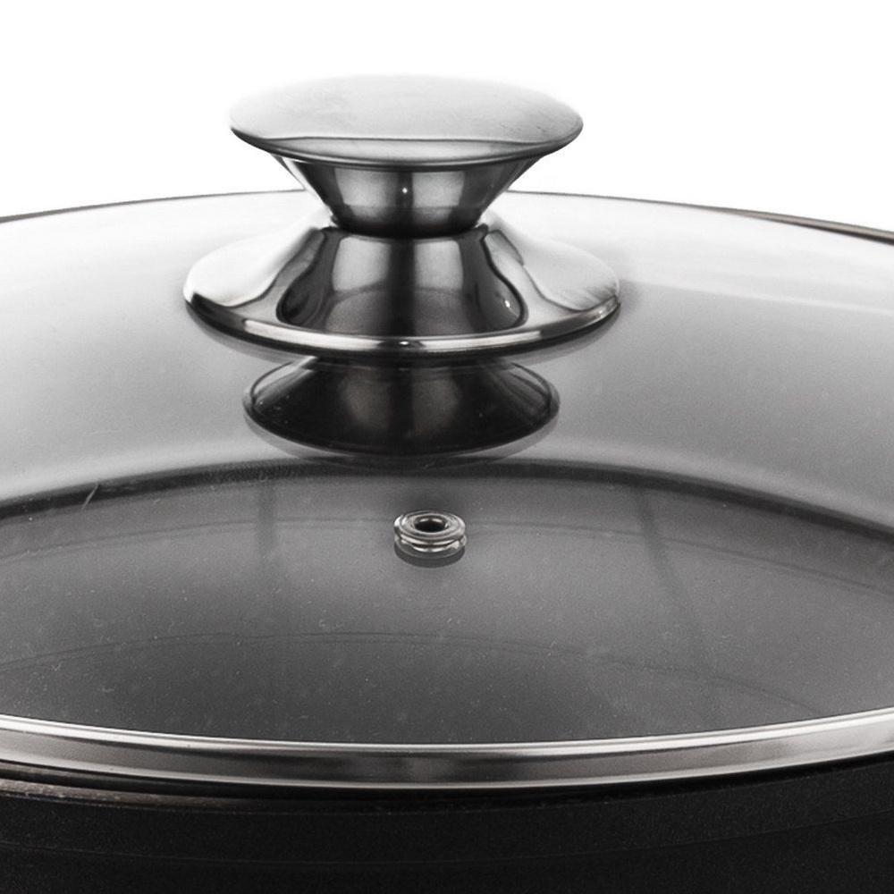 Garnek Granitowy z Pokrywką do Gotowania Duszenia Pieczenia 28 cm 7L Grande