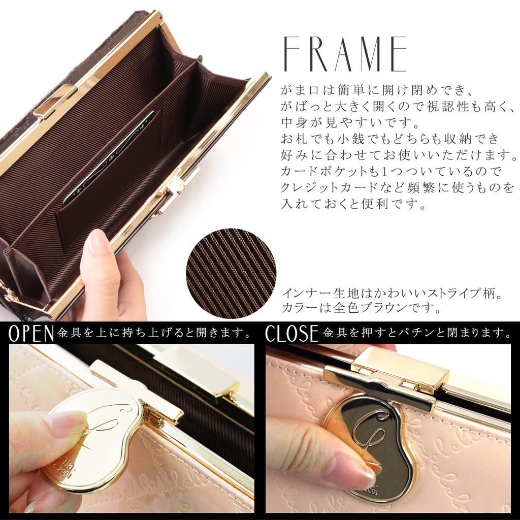 Clelia Long Clasp Enamel Large Luce Series Women's Wallet, Closure, Flap, Capacity, [CL-15610] (Royal Black)