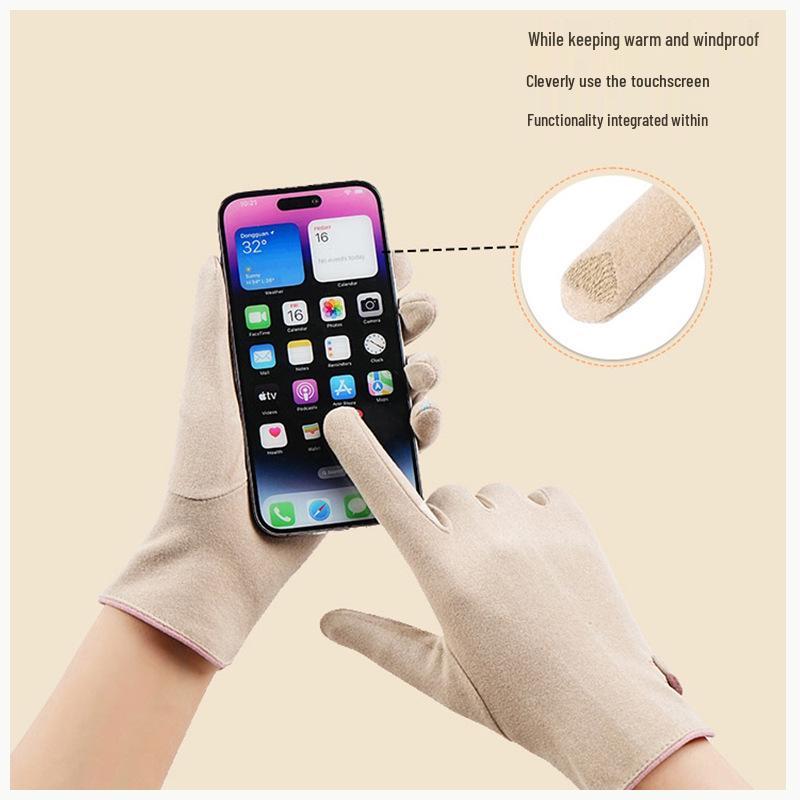 Damen Dünne Winddichte Touchscreen-Handschuhe für Frühling/Herbst - Büro, Outdoor, Fahren & Radfahren