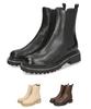 Oriental Traffic Women's Platform Chelsea Boots with Tank Sole, Sizes 21410-23.5cm, Black (2023 Autumn/Winter), Sizes 23.0-23.5cm