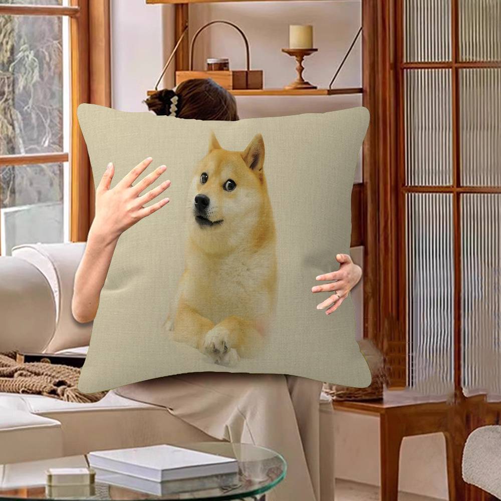 Abstract Shiba Inu Print Cushion Cover Car Throw Pillow Case For Sofa Car Christmas Gift 40X40Cm 45X45Cm