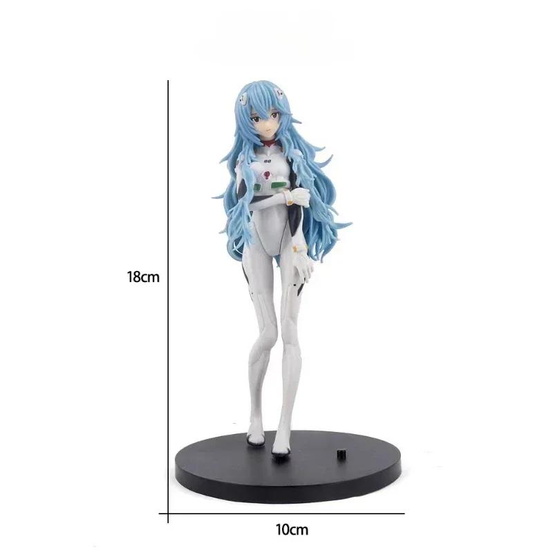 18cm Neon Genesis Evangelion Anime Figure EVA Short Hair Rei Ayanami Action Figure Asuka Figurine PVC Collection Model Toys Gift