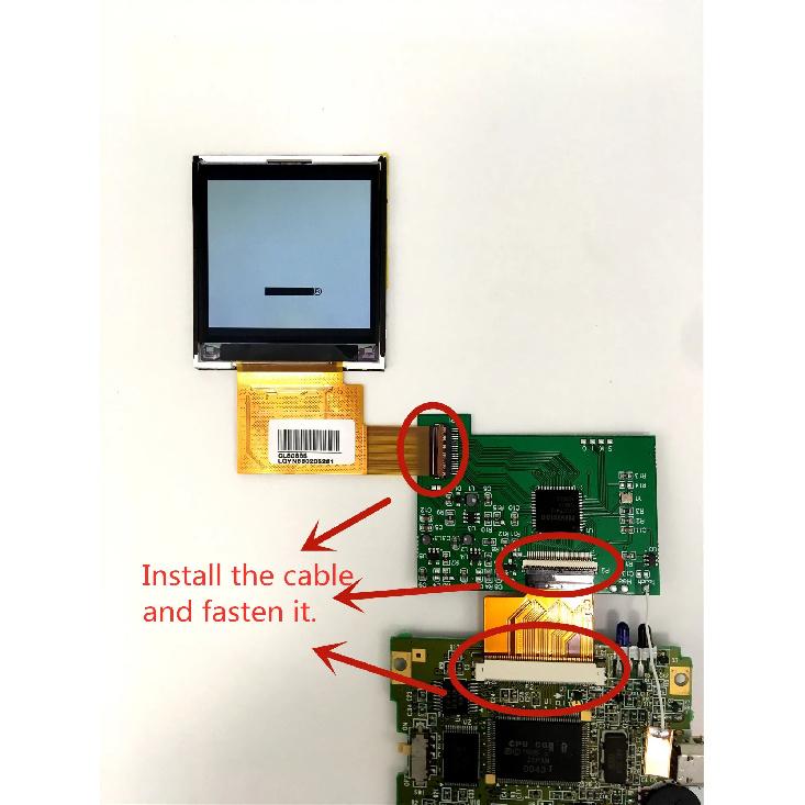 2.2 inches GBC LCD High brightness LCD screen for Gameboy COLOR GBC, plug and play without welding and shell cutting