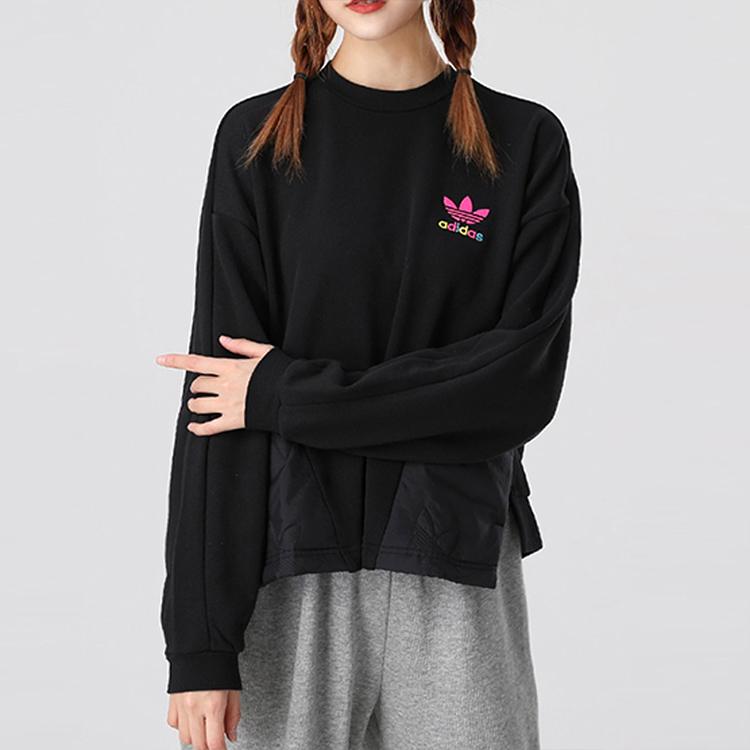 Adidas Originals Sweatshirts Women's Black Crew Neck Moderate Regular GV2931
