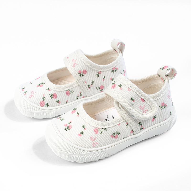 

Girls Canvas Shoes, Breathable Shoes, Indoor Shoes 24 білий