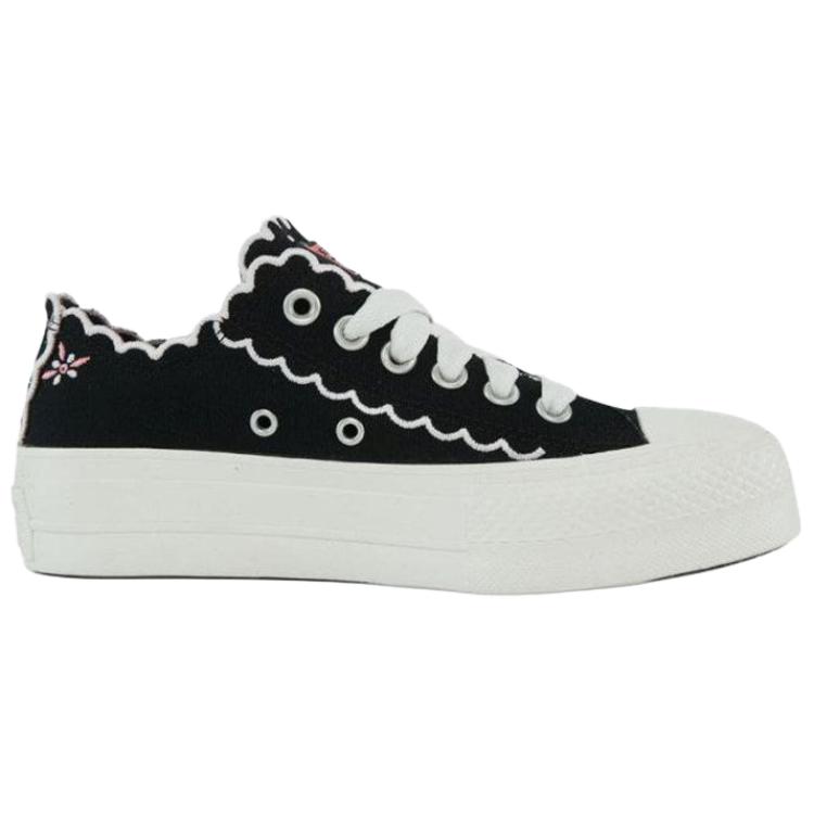 Converse Chuck Taylor SEASONAL Comfortable and Versatile Low-top Canvas Shoes for Women in Black