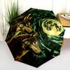 Wolfsmuster, automatisch faltbarer Regenschirm, tragbares und faltbares Design, 8 Rippen, ein Weihnachts- oder Geburtstagsgeschenk.