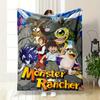 A Group of Colorful Characters, Including Humans and Monsters, with a Rocky Backdrop. for All Seasons Blanket Lunch Break Throw Gift
