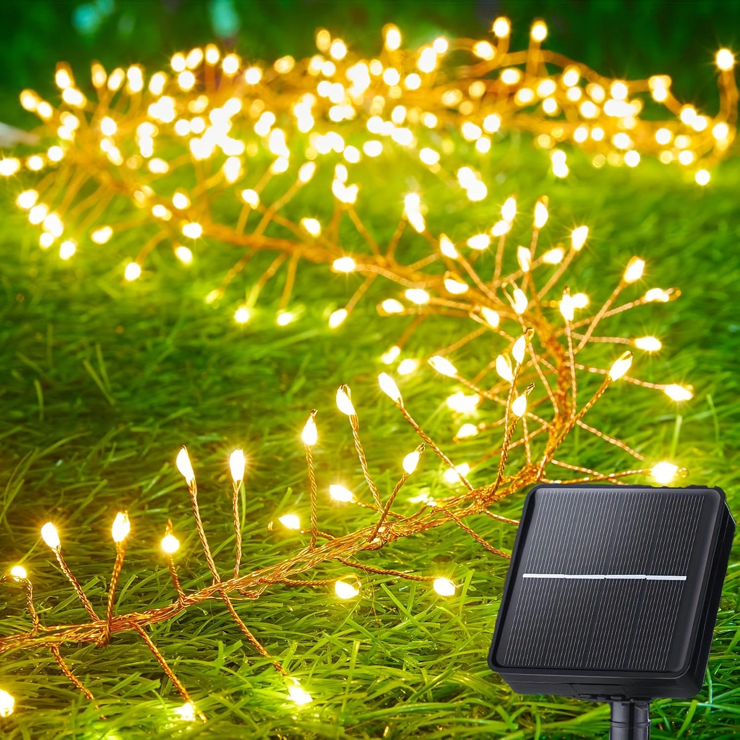 

Solar Powered String Light Outdoor 6m 200 LED Waterproof Lamp Copper Wire Fairy Light for Christmas Patio Garden Yard Room Decor