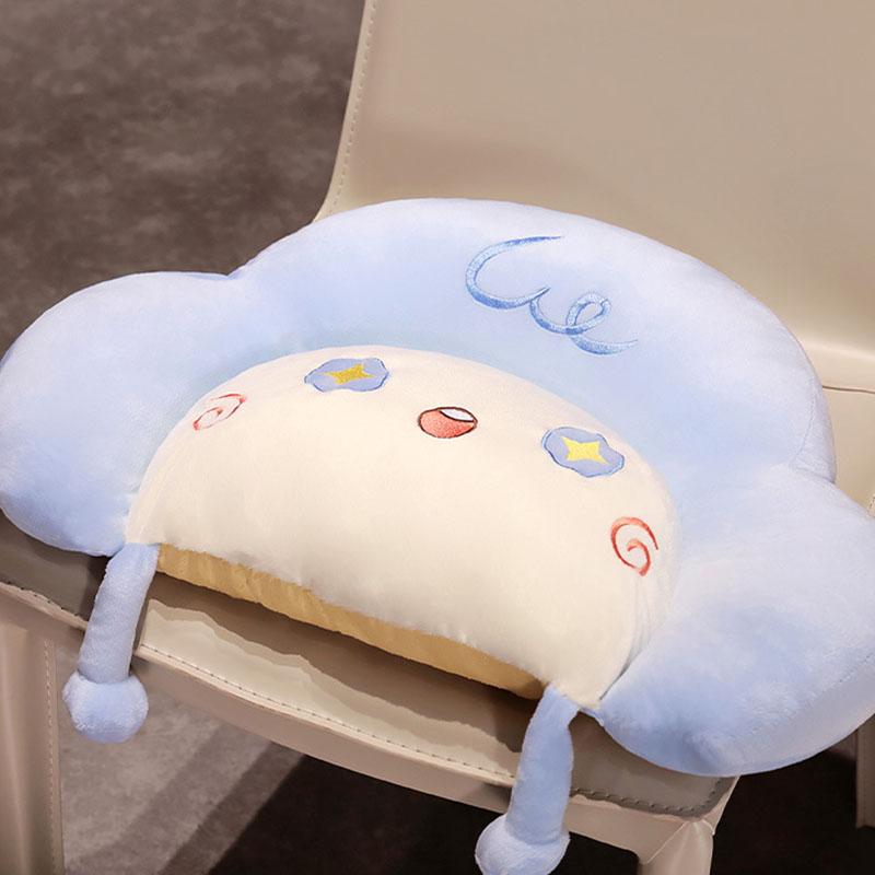 Cute Half Flower Plush Backrest Cushion Kid Cartoon Body Pillow For Bedroom Living Room Sofa Cozy Seat Cushion For Long Sitting
