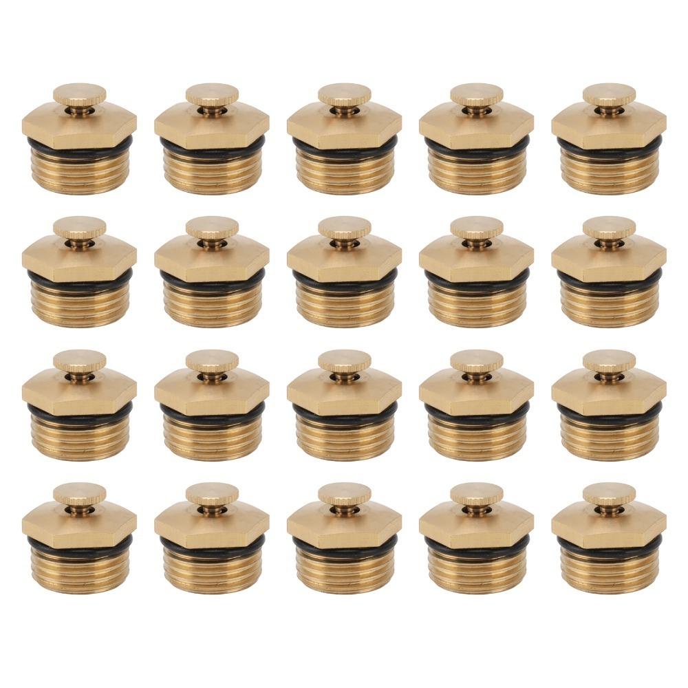 20PCS 360 Degree Mist Nozzle Sprinkler Brass Irrigation Mist Nozzle  Greenhouse Misting G1/2 Male Thread