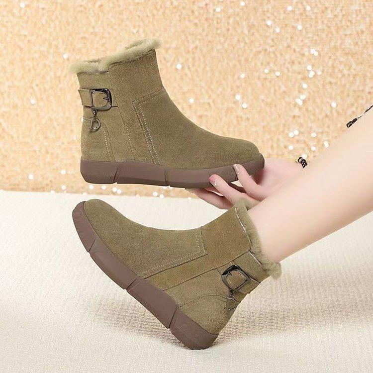 Snow boots winter thickened warm short boots non-slip cotton shoes new velvet thick-soled cotton boots