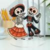 2D Cheerful Skeleton Couple Table Acrylic Ornament