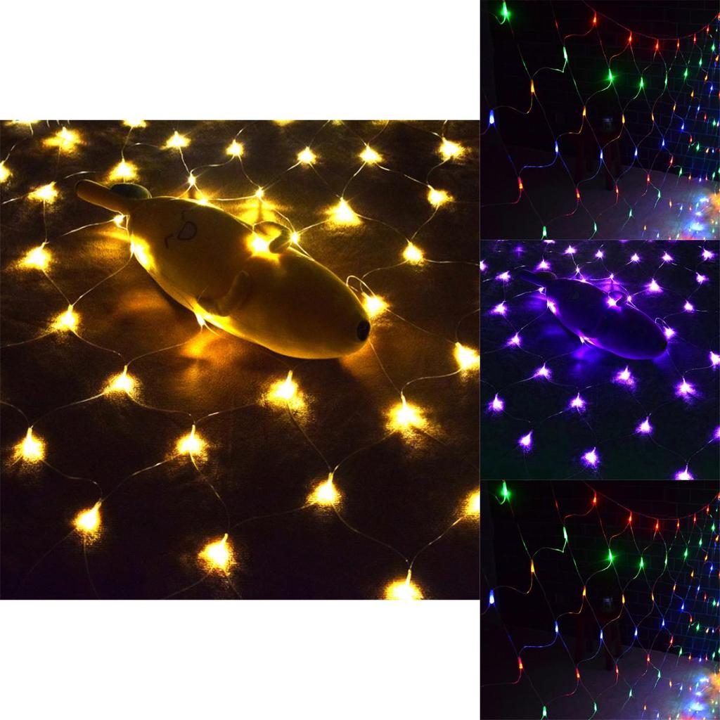 Vibrant Net Mesh Fairy String Lights 3m X 2m Featuring 200leds For Festive Celebrations