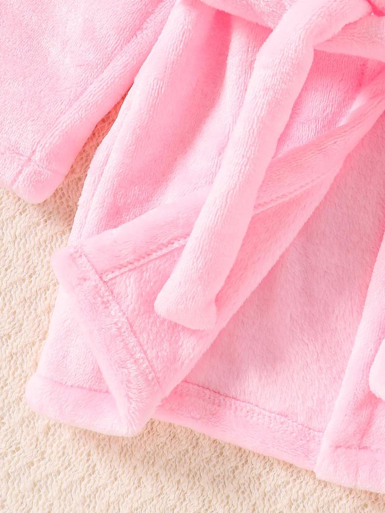 Children's Thickened Coral Fleece Robe – Flannel Bathrobe for Boys & Girls, Infant to Medium Sizes, Suitable for All Seasons