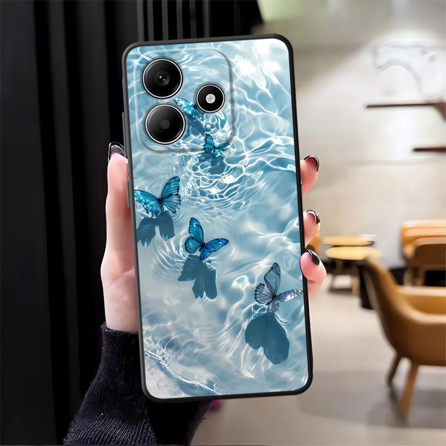 

Phone Cover Case for Xiaomi Redmi Note 14 9 8 7 K80 A1 13 Pro Plus 14C A3 12C 13C A4 A5 10 12 11 K40 A2 A1 Blue Butterfly Ocean Redmi Note 10 Lite