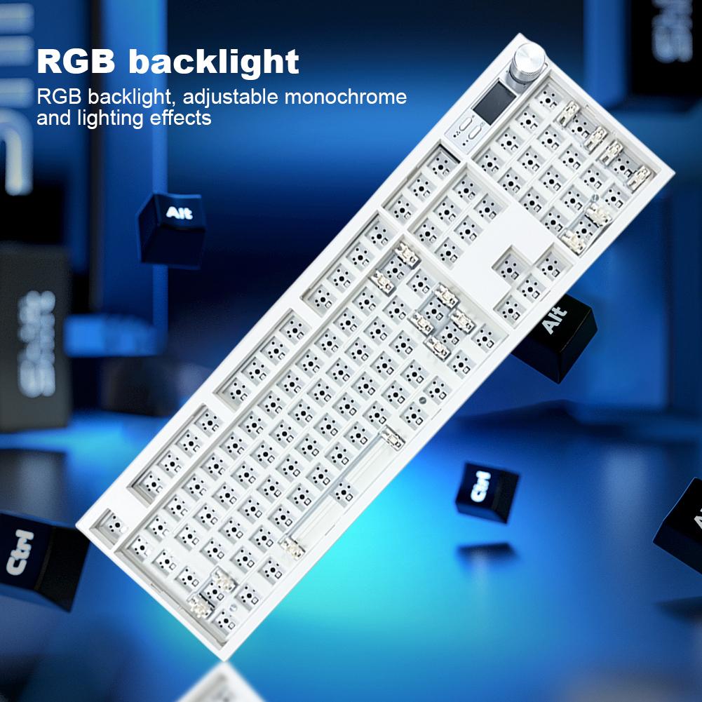 GMK67 75% Wireless Mechanical Keyboard Gasket Mount BT5.0/2.4G Wireless/Wired Customizable Keyboards Kit VIA with Display Screen