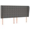VidaXL Tête de lit avec oreilles Gris 183x23x118-128 cm Similicuir3118062