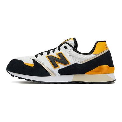 Nb 446 Wygodne Modne Buty do Biegania Maratonowego z Niską Cholewką Unisex sneaker Czarno-Biało-Żółte U446GB1