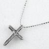 cross Necklace K18 white gold/diamond cross 2.2g Women Used