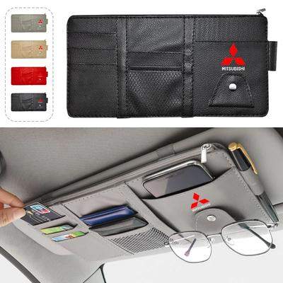 Car Sun Visor Point Type Multi-function Storage Bag For Outlander Lancer 10 9 ASX RALLIART Eclipse L200 Pajero Goods