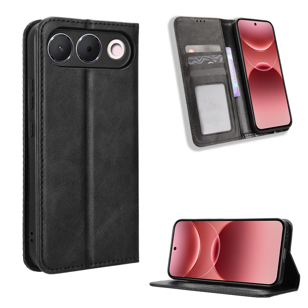 Housse à rabat compatible pour OPPO A7 Pro en cuir PU Protection intégrale avec [Blocage RFID]