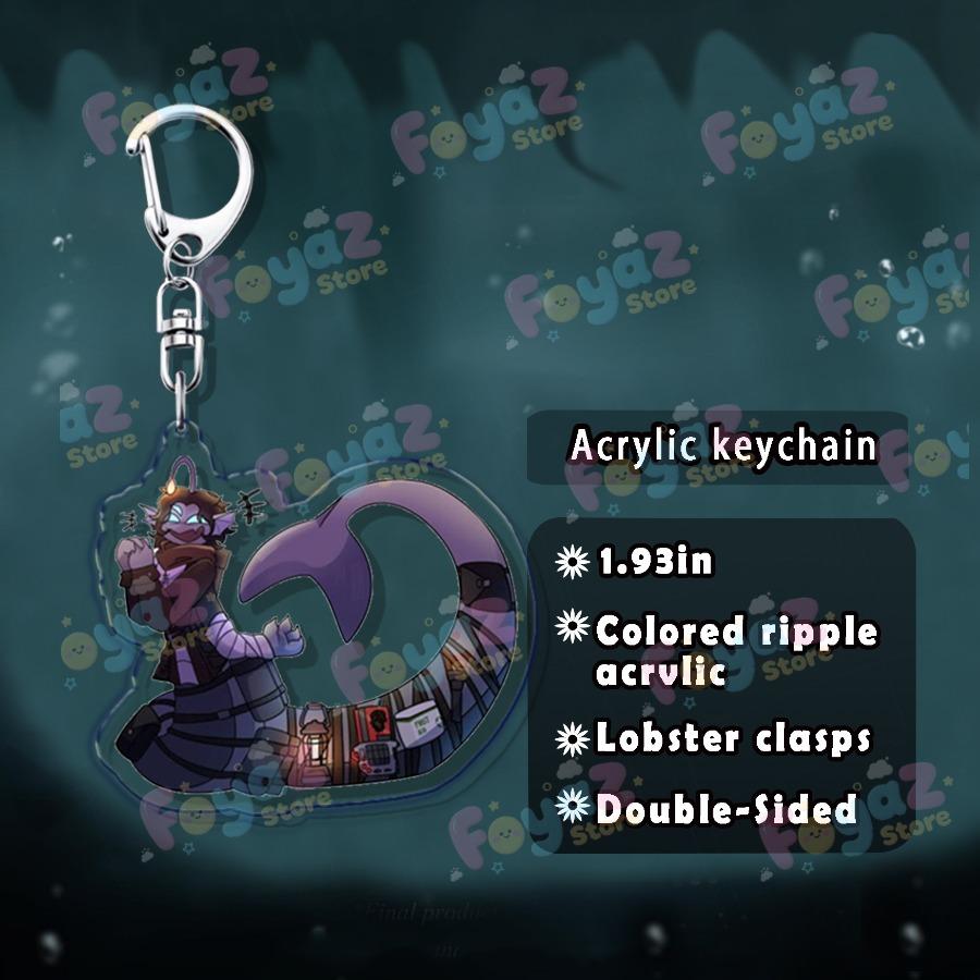 Pressure Horror Game Keychain Accessories Bag CharmsSebastian Solace Gamer Cartoon Keyrings Jewelry Fans Freinds Gift