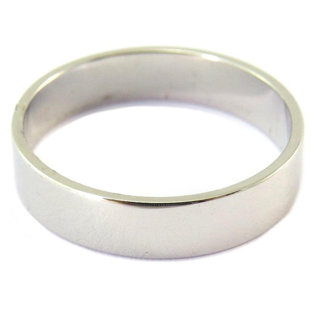 Silber (Rhodium) 'Lien d'Amour' Silber Ehering - 5 mm